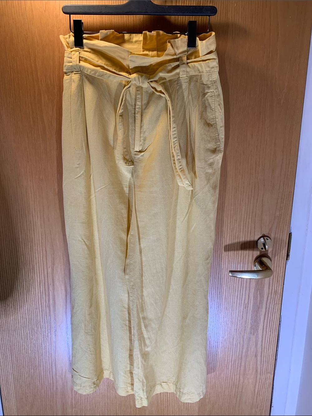 Zara Linen/Cotton Yellow Pants - Size L